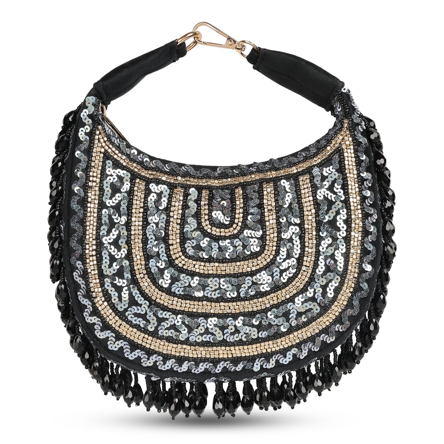 Aarohi Black Hand-Embroidered Bag