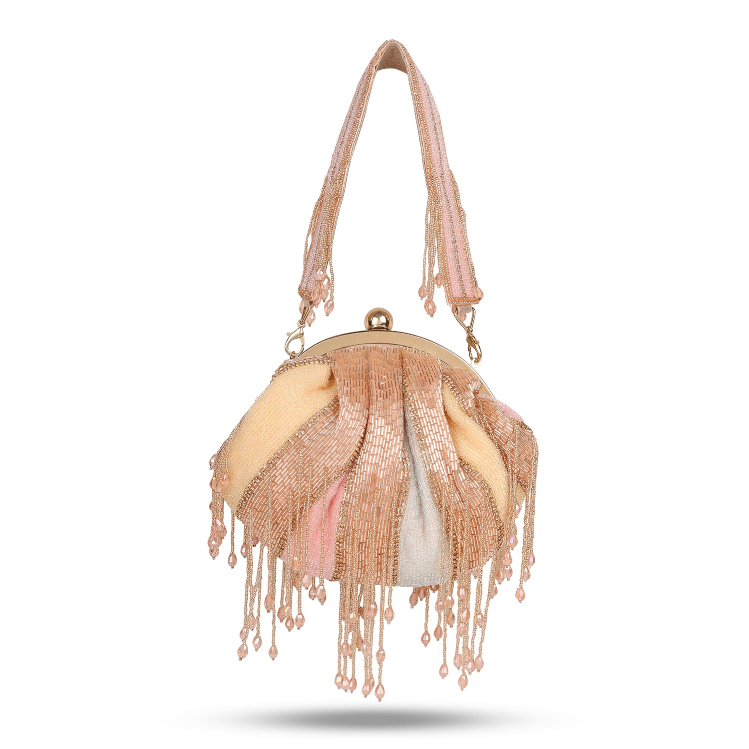 Anvika Peach Batua Bag
