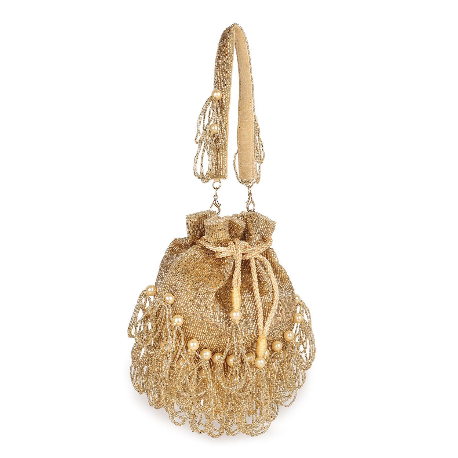 Zariya Golden Potli Bag