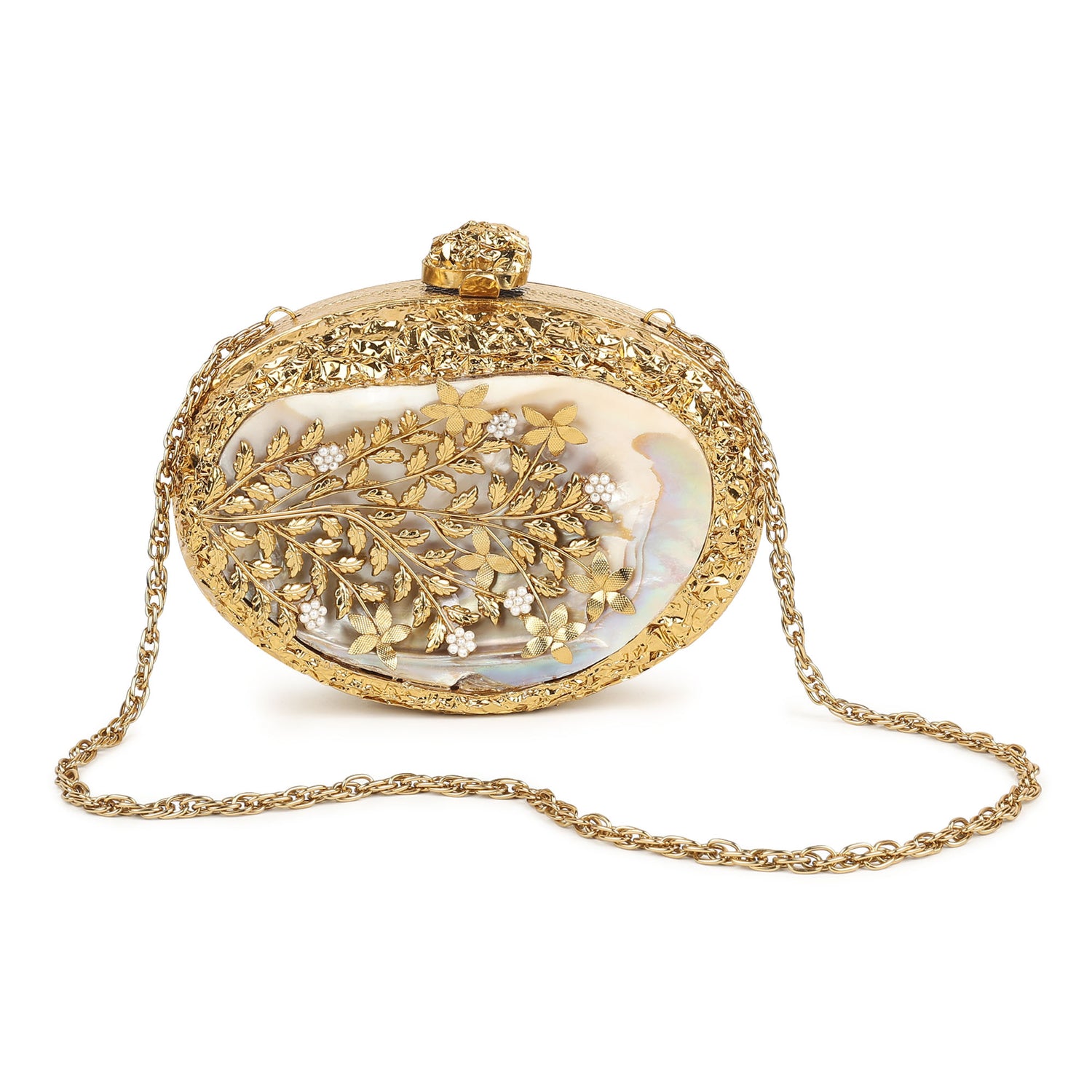 Abeer Golden Clutch