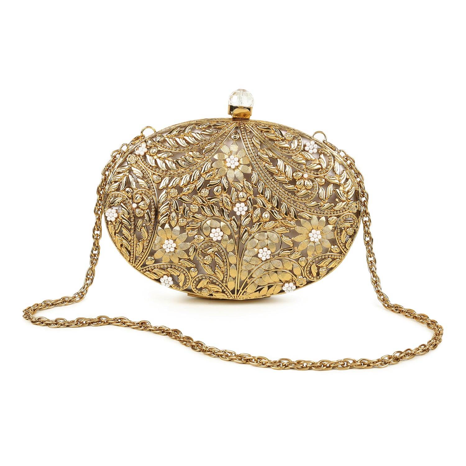 Zarika Golden Clutch