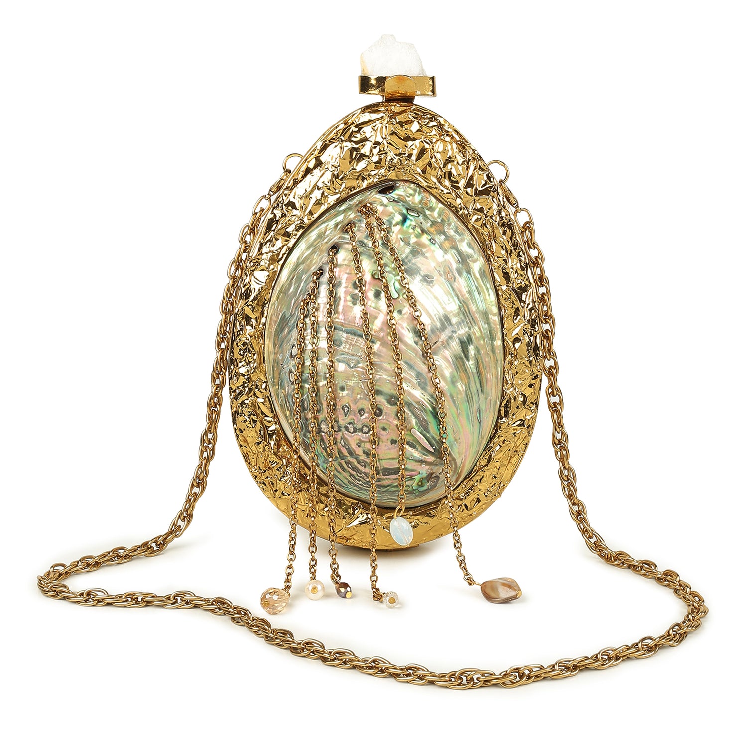 Roopika Gold Shell Bag