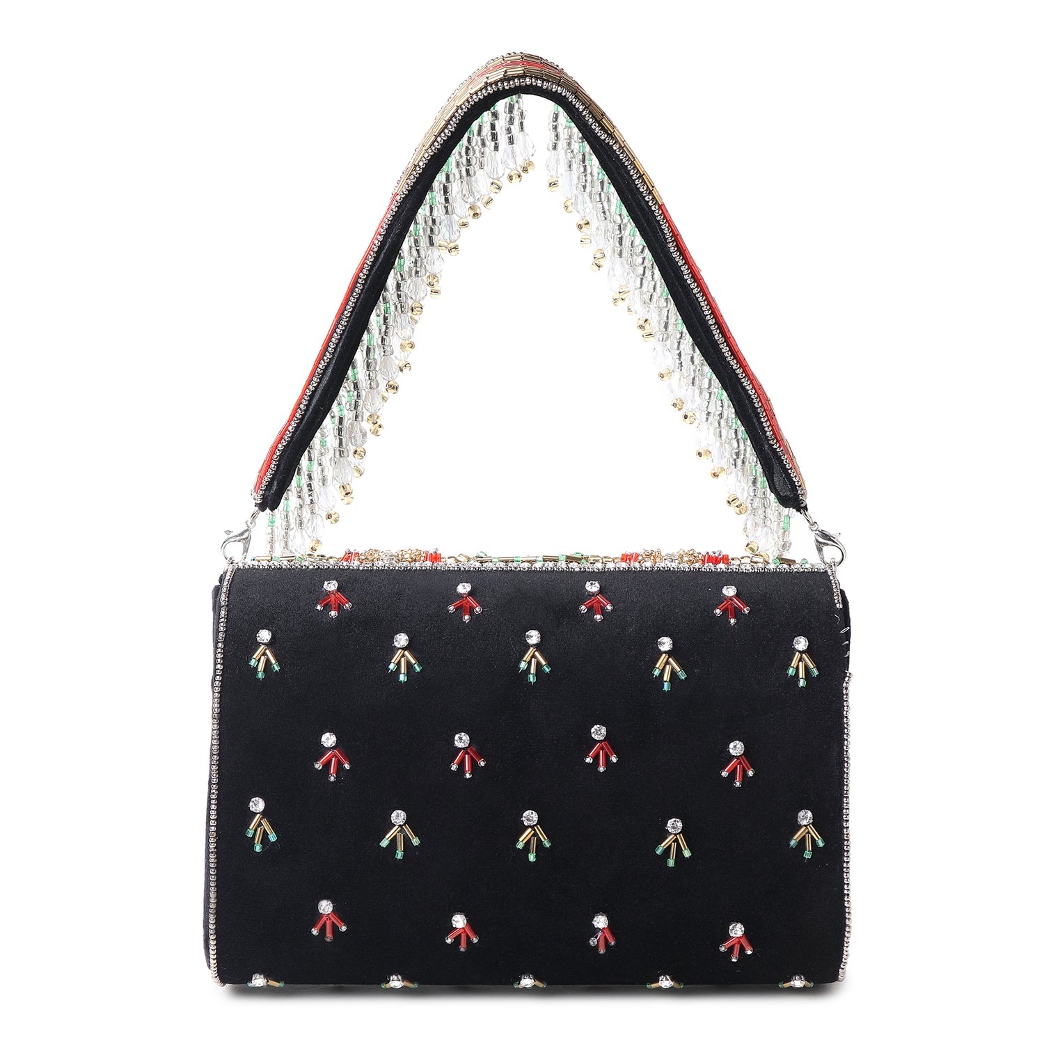 Jugnu black flap bag