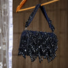 Shabnam Blue crystal flap bag