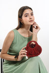 Orya Red Mini Beaded Bag