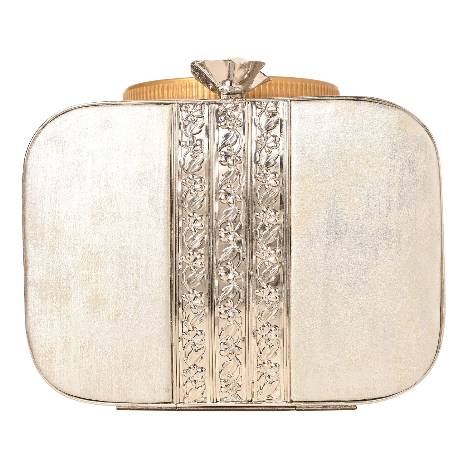 Petalia Silver Brass Clutch