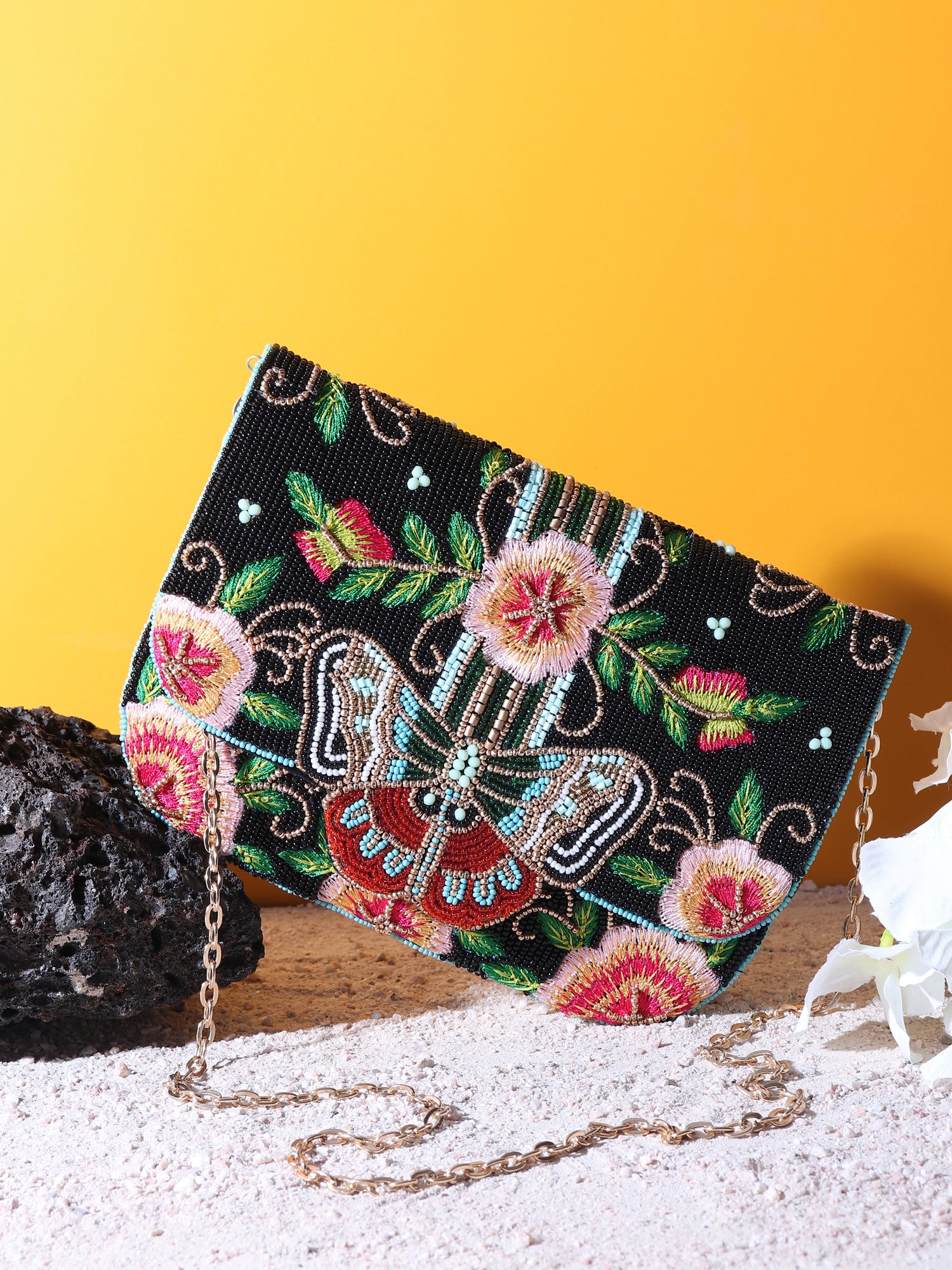 Bahaar white flap bag