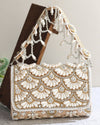 Noorani Beige Flap Bag