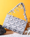 Noorani grey flap bag