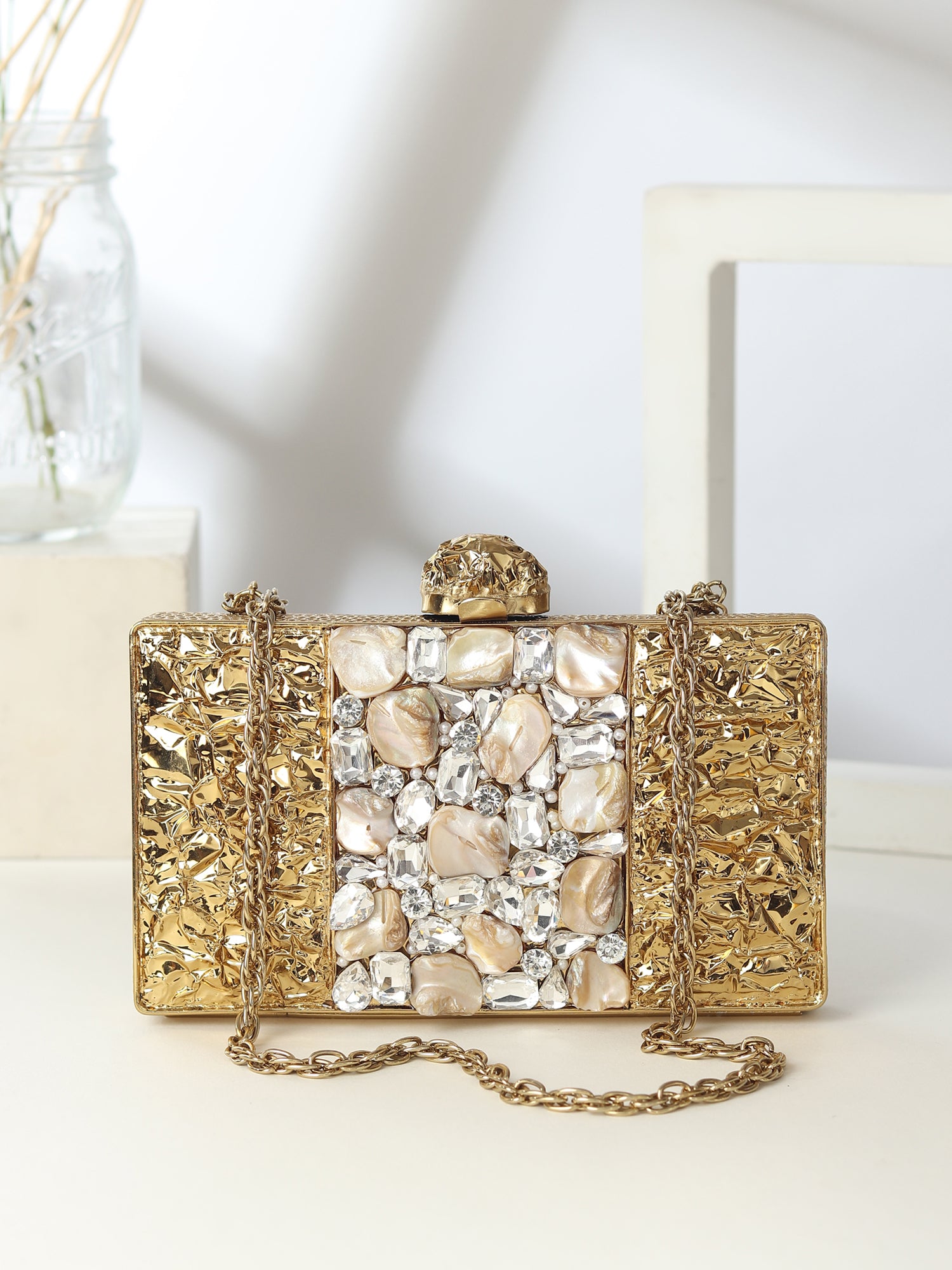 Heer Mother Of Pearl Clutch
