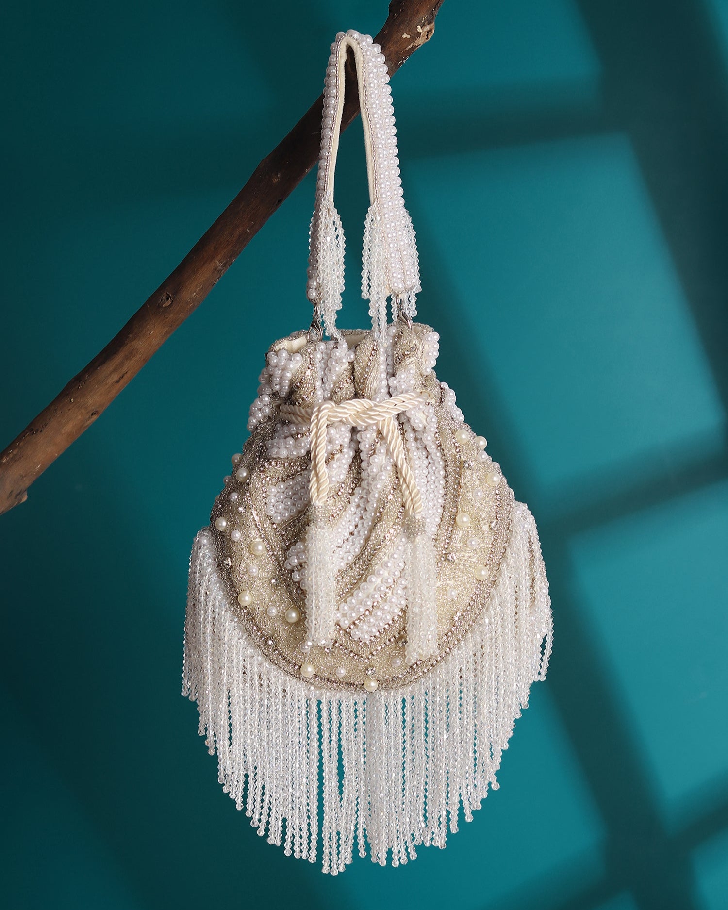 Chandni Silver Potli Bag