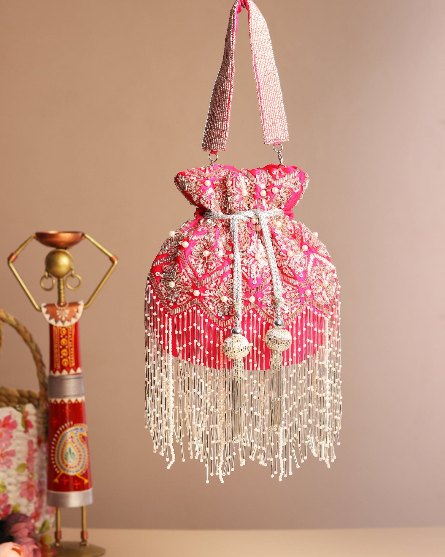 Ayla Pink Potli Bag