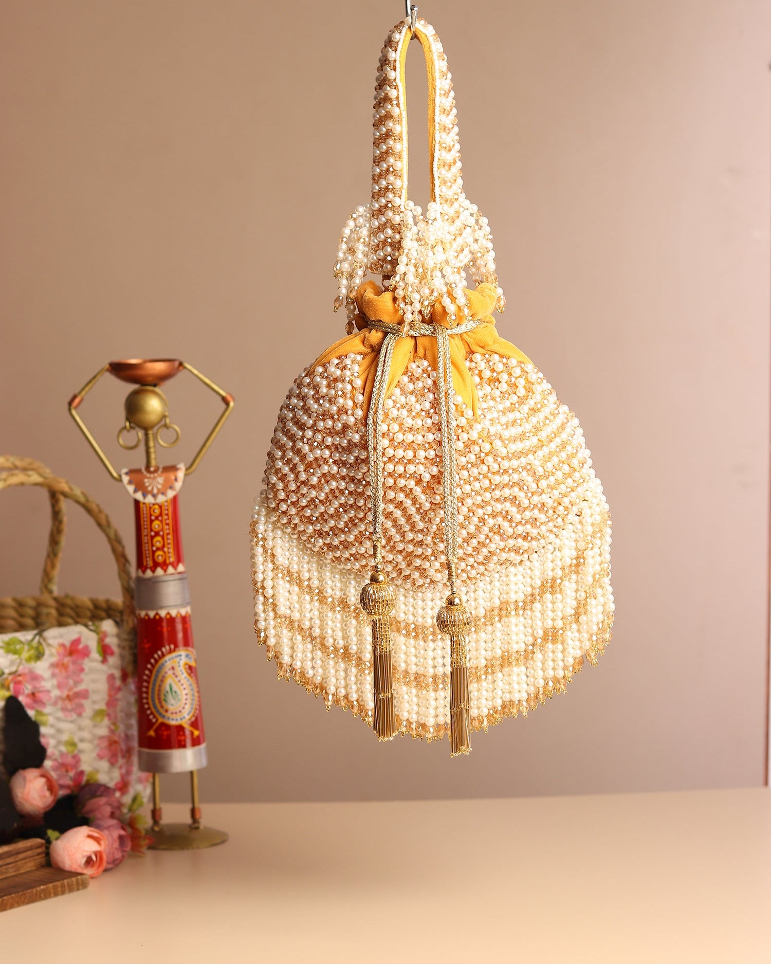 Inaya green Potli bag