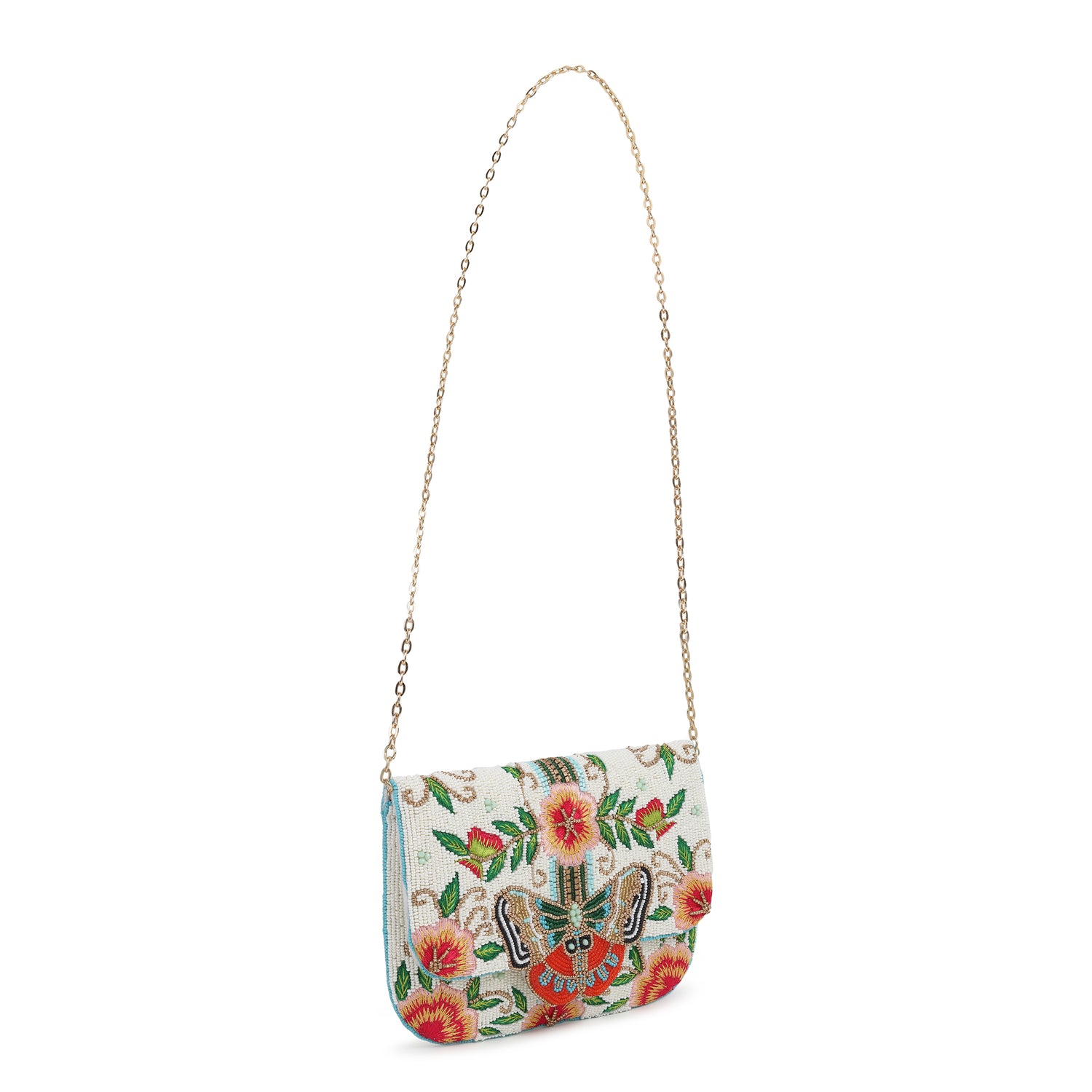 Bahaar white flap bag