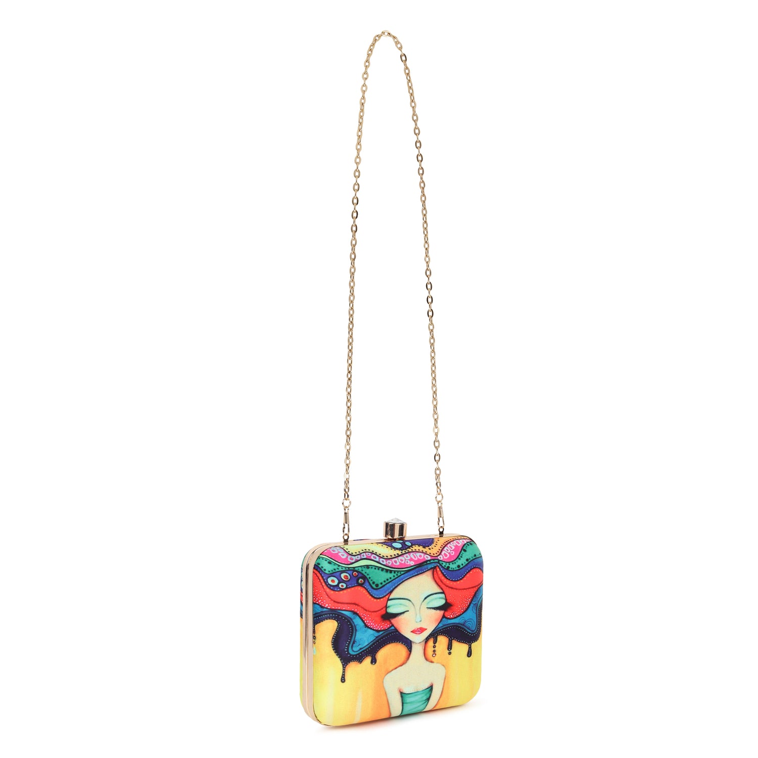 Dreamy Diva Printed Clutch