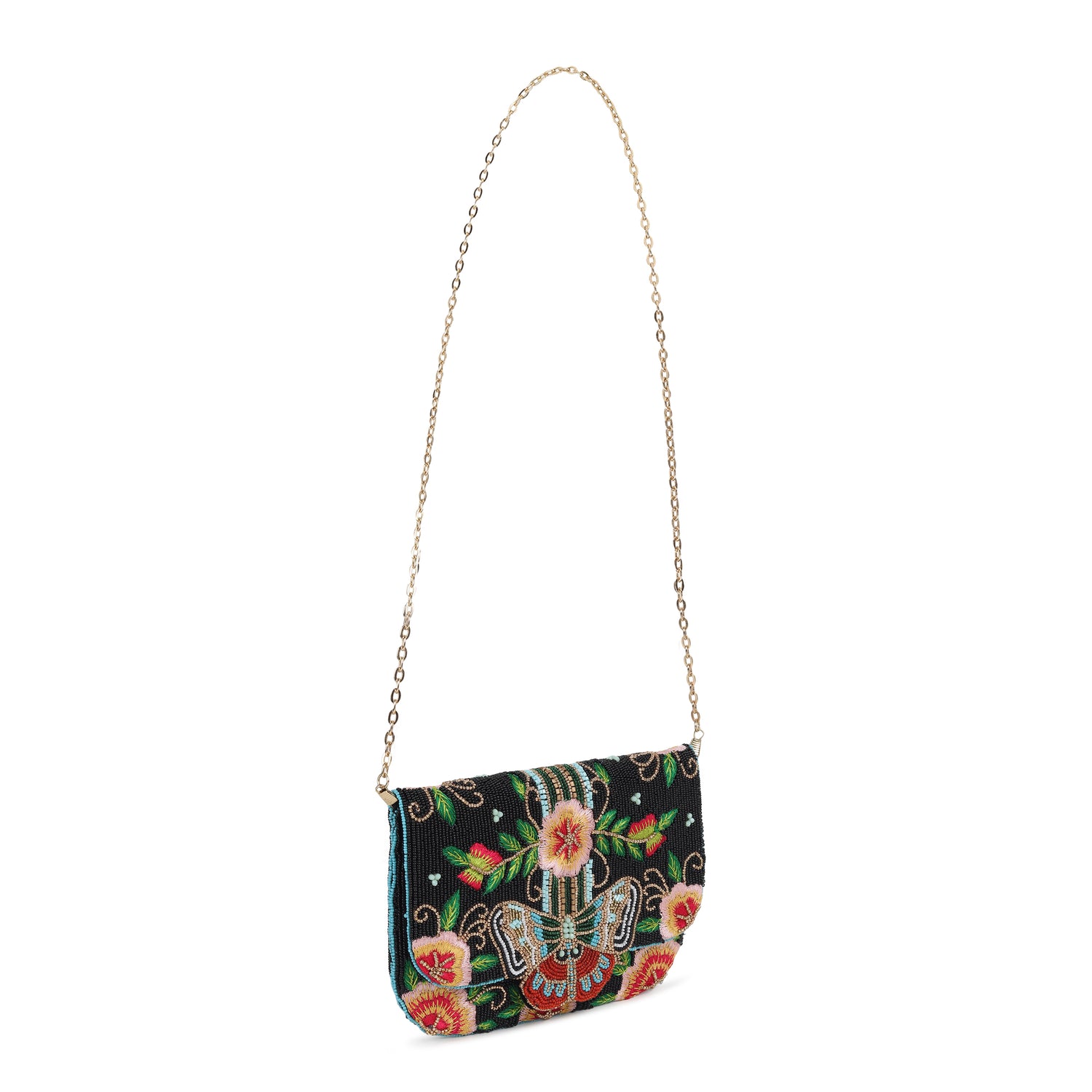 Bahaar black flap bag