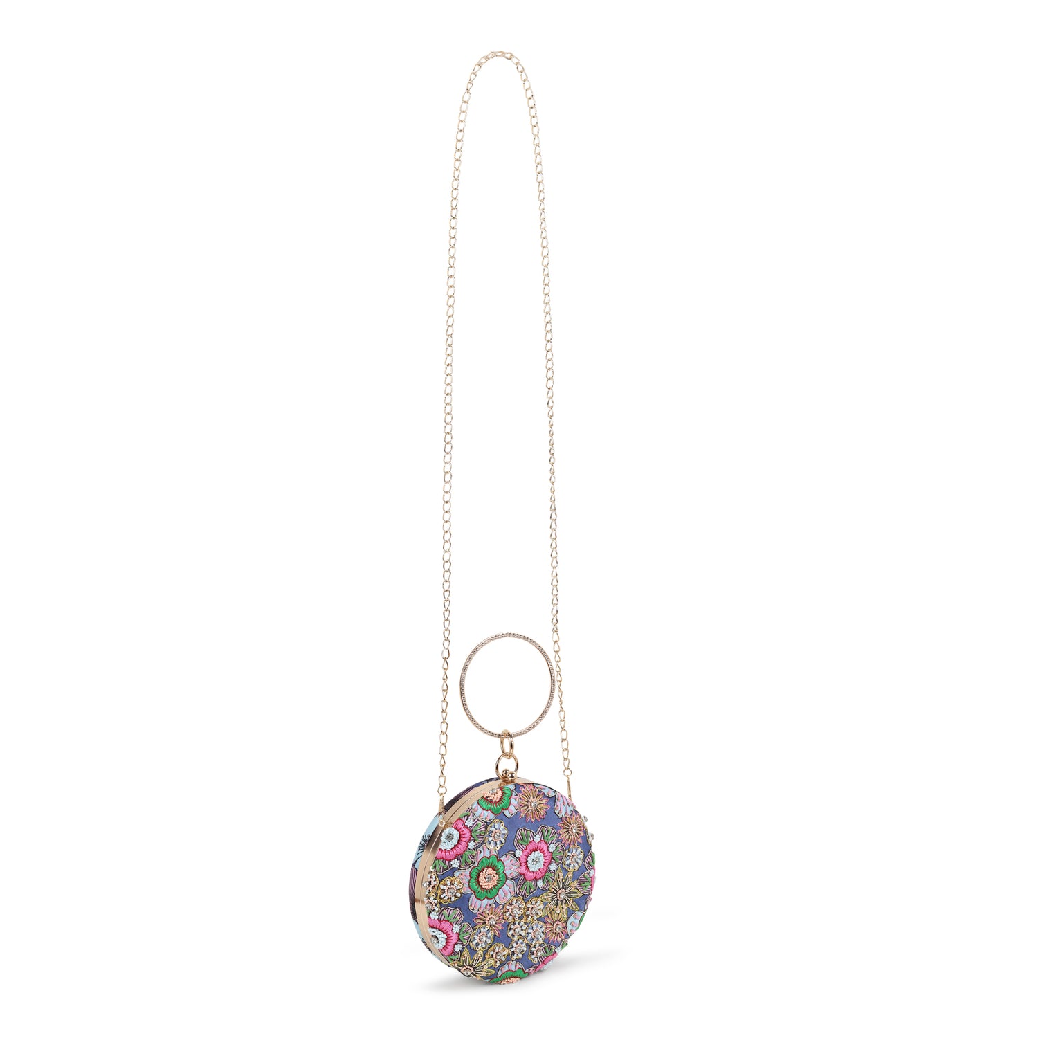 Indigo Bloom Clutch
