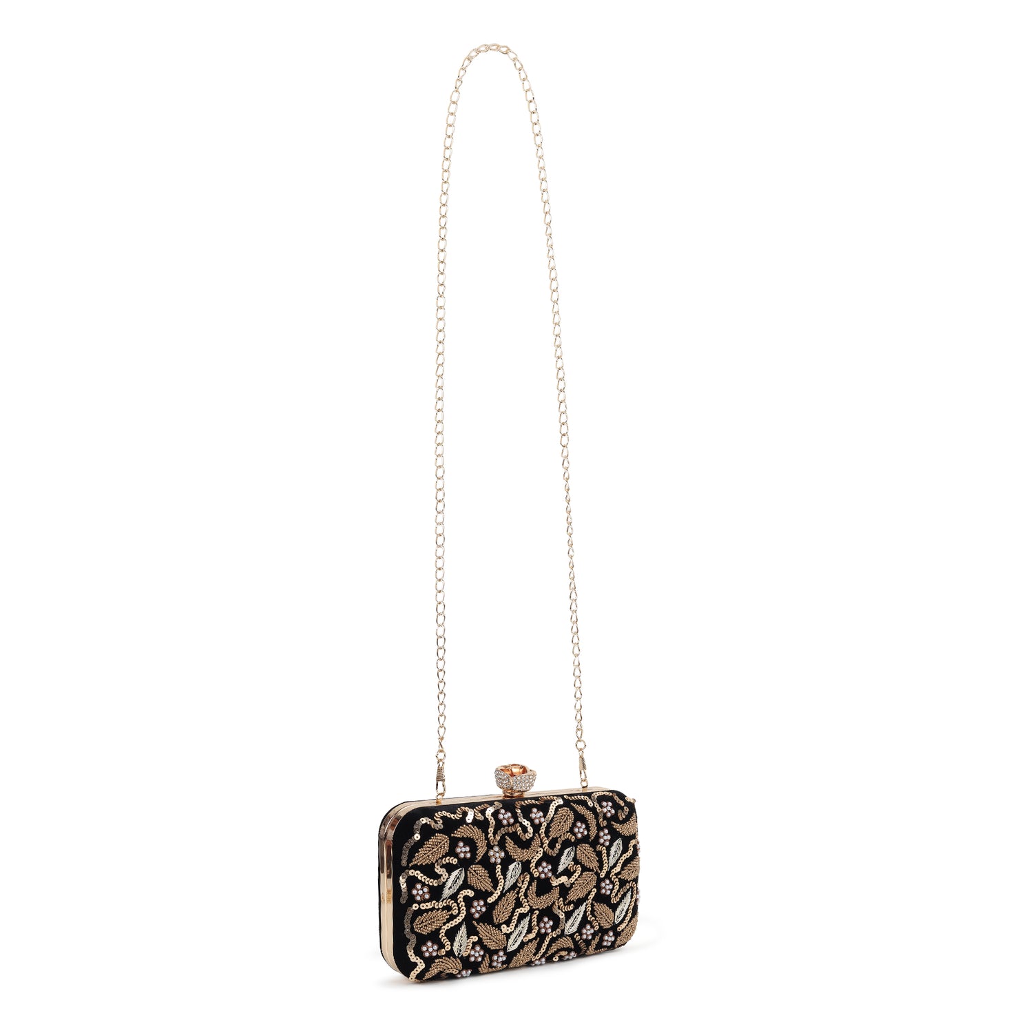 Mahrose Black Clutch