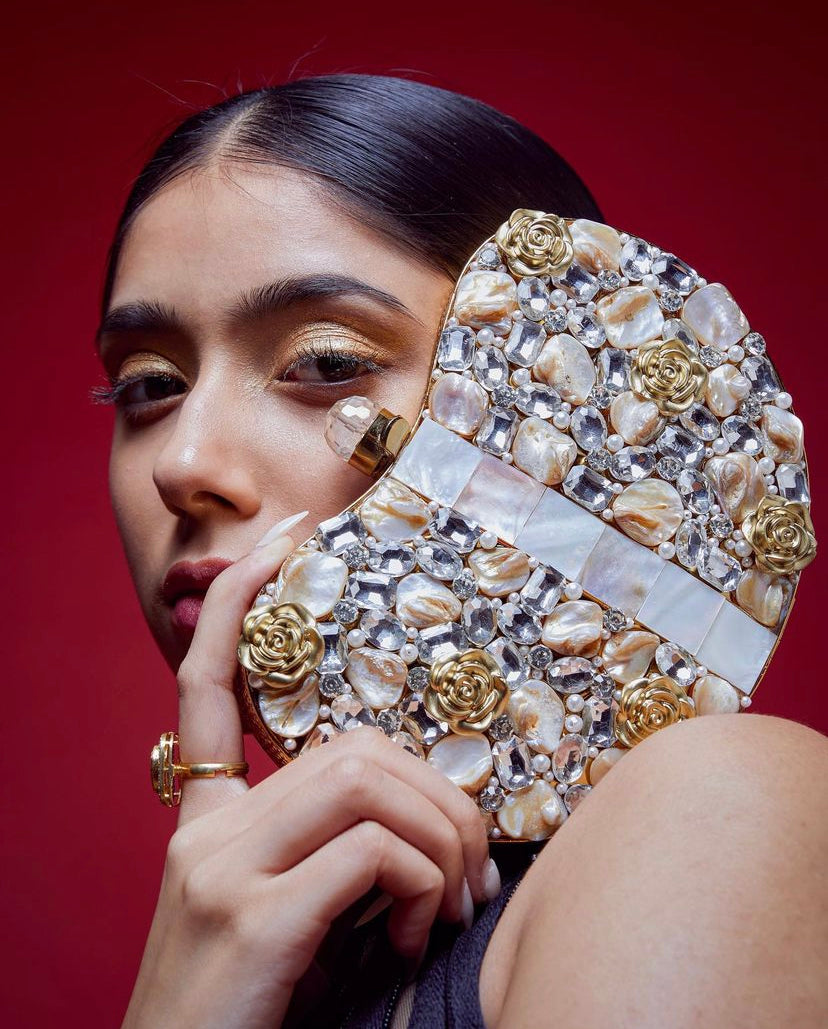 Roohani Mother Of Pearl Clutch